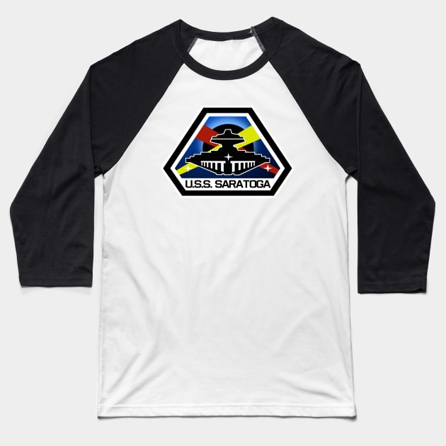 SAAB USS Saratoga Baseball T-Shirt by PopCultureShirts